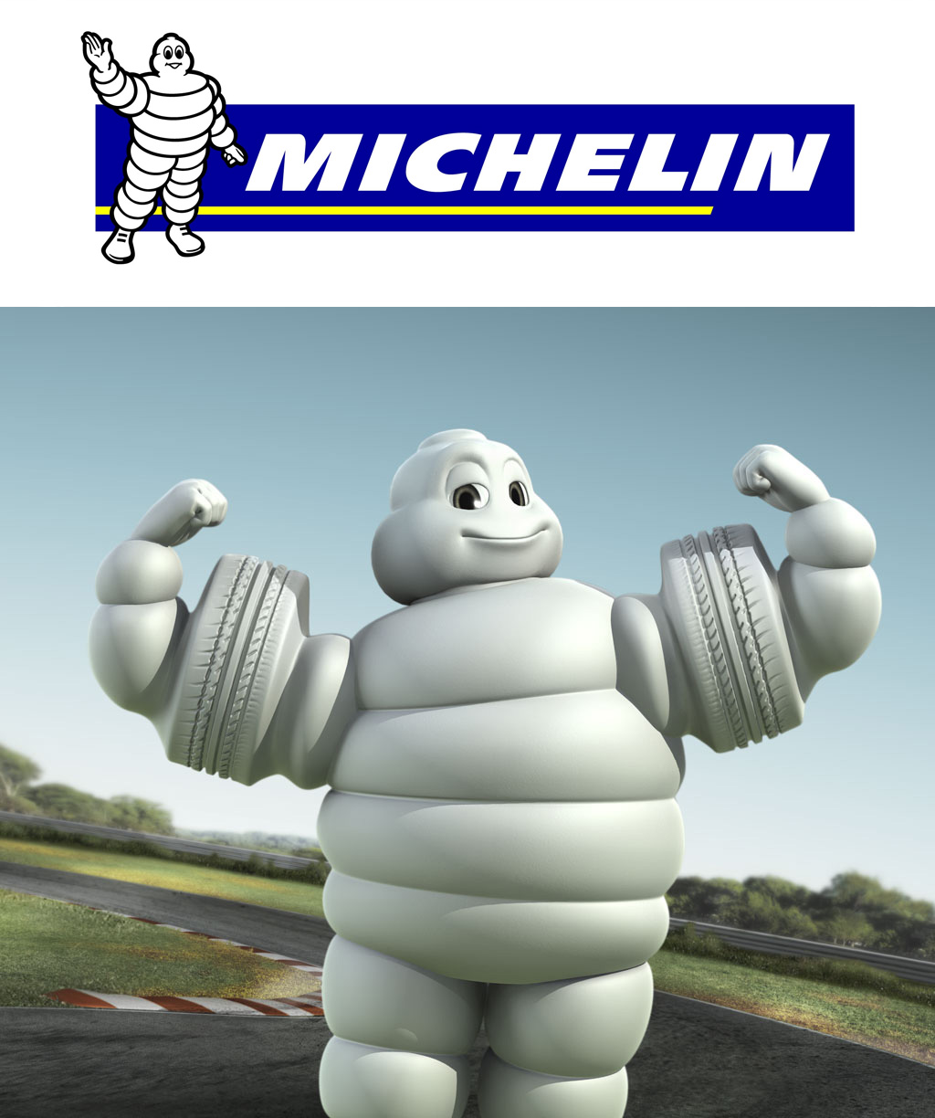 Например реклама шин Michelin содержит узнаваемый персонаж Бибендум, используемый для усиления запоминания рекламного сообщения