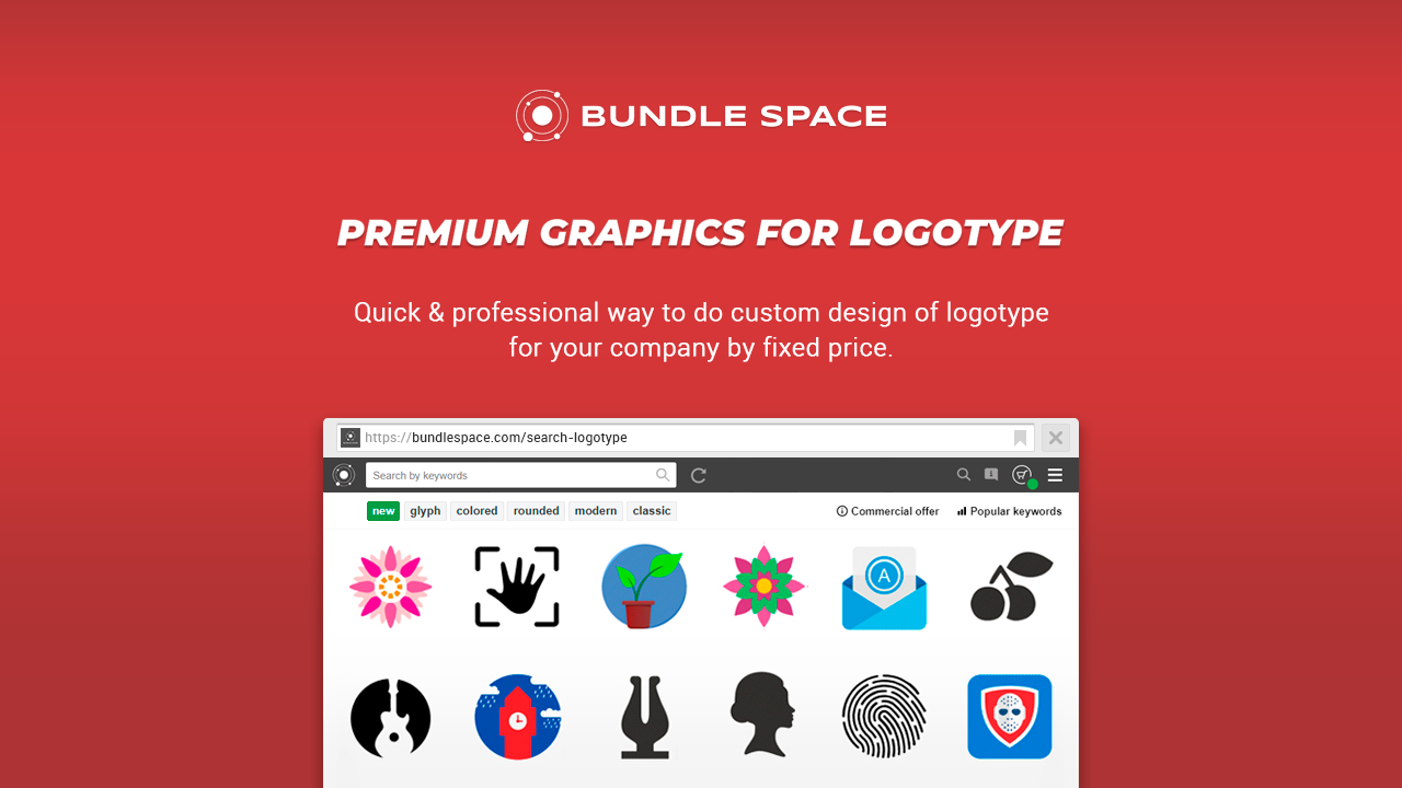 Premium Graphics for Design of Logotype