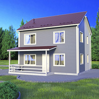 Статические 3D изображения домов по канадской технологии строительства