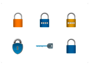 Icon set Locks and keys