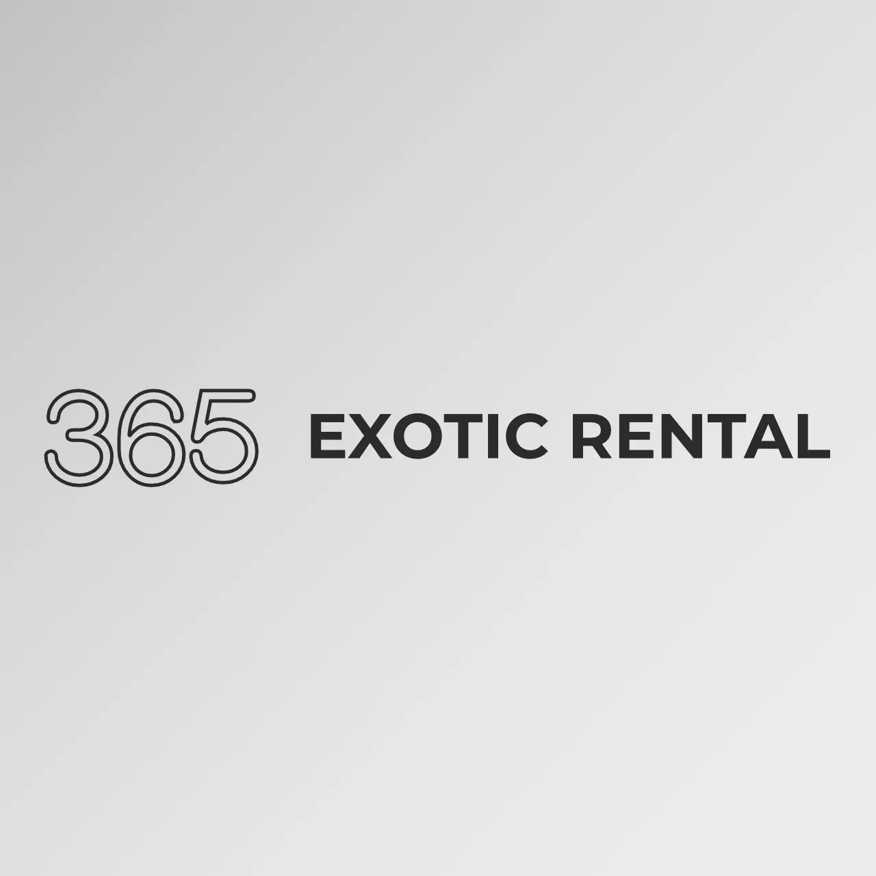 365 Exotic Rental - логотип для компании по аренде люксовых автомобилей в Санта-Монике