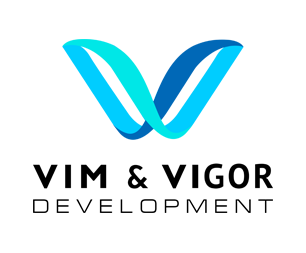 Логотип американской ИТ-компании. Клиент: Vim&Vigor Development